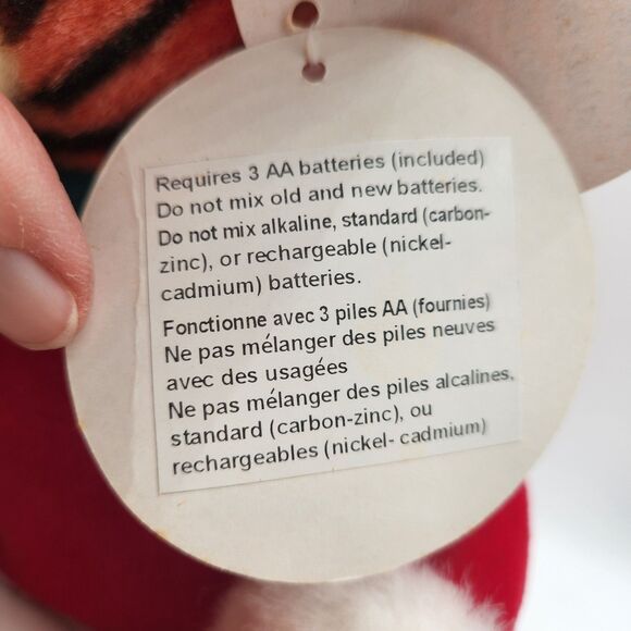 2001 Disney Store Tigger Drummer Plush 11.5" Musical Motion Activated Christmas - Picture 9 of 16